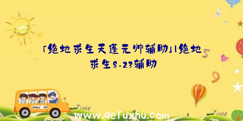 「绝地求生天蓬元帅辅助」|绝地求生8.23辅助